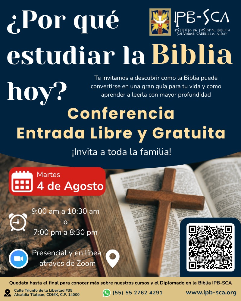 conferencia gratuita "¿Por qué estudiar la Biblia hoy?" conferencia gratuita "¿Por qué estudiar la Biblia hoy?"